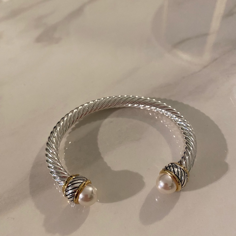 Pearl cable bracelet